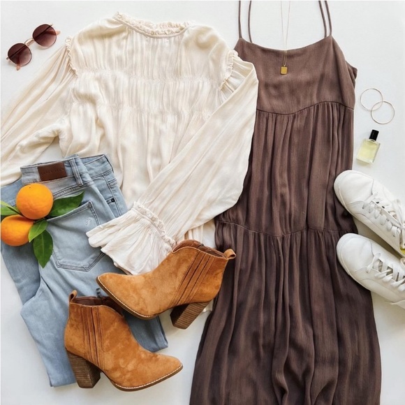 Carly Jean Los Angeles Dresses & Skirts - CJLA Lauren midi dress, sz M, brown, never worn